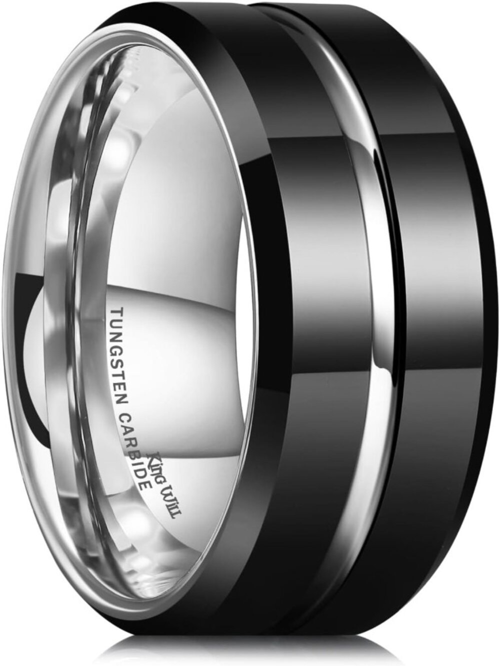 Stylish Tungsten Carbide Wedding Band for Men, Sizes 4-16, Durable & Modern